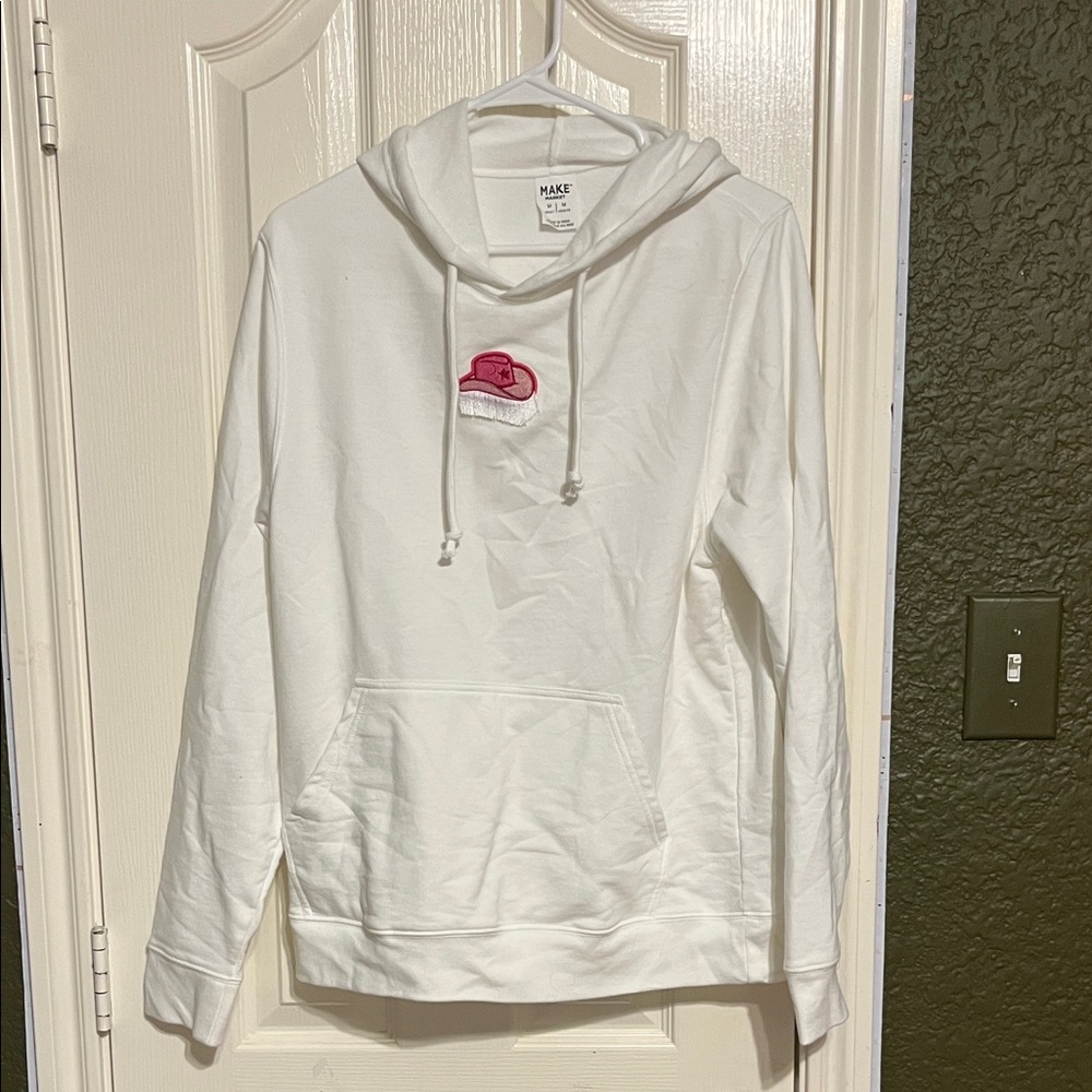 Preppy Cowboy White Hoodie Light Tassel